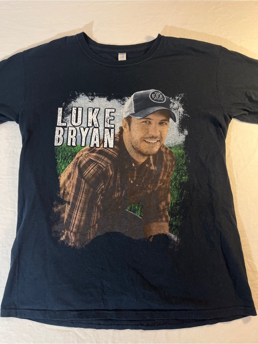 Gildan Black Luke Bryan Graphic 2011 Concert Tee Size M